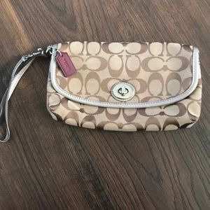 Coach Authentic Brown Wristlet